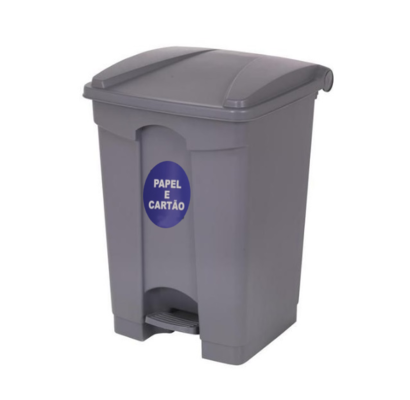 Papelera de Reciclaje Gris con Pedal 45L